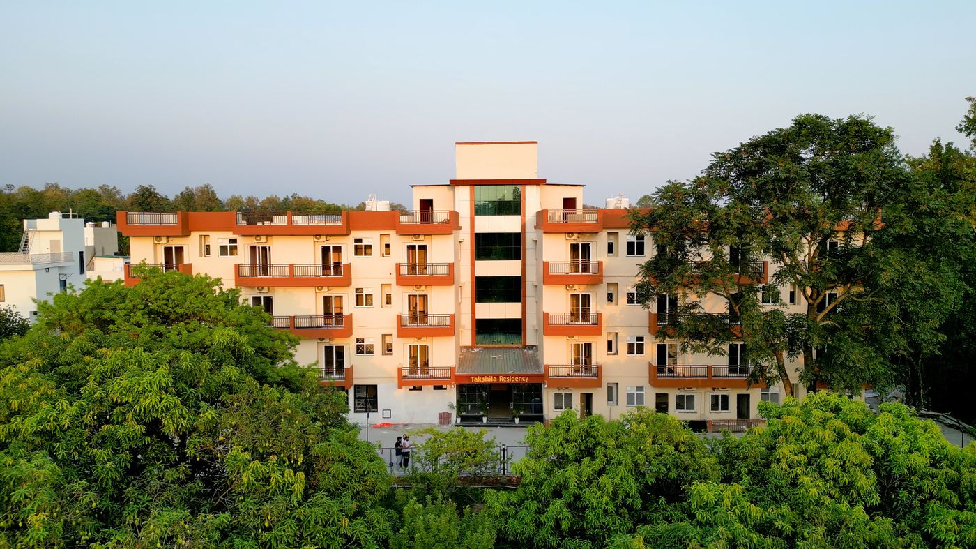 Air-conditioned library and study space at Takshila campus