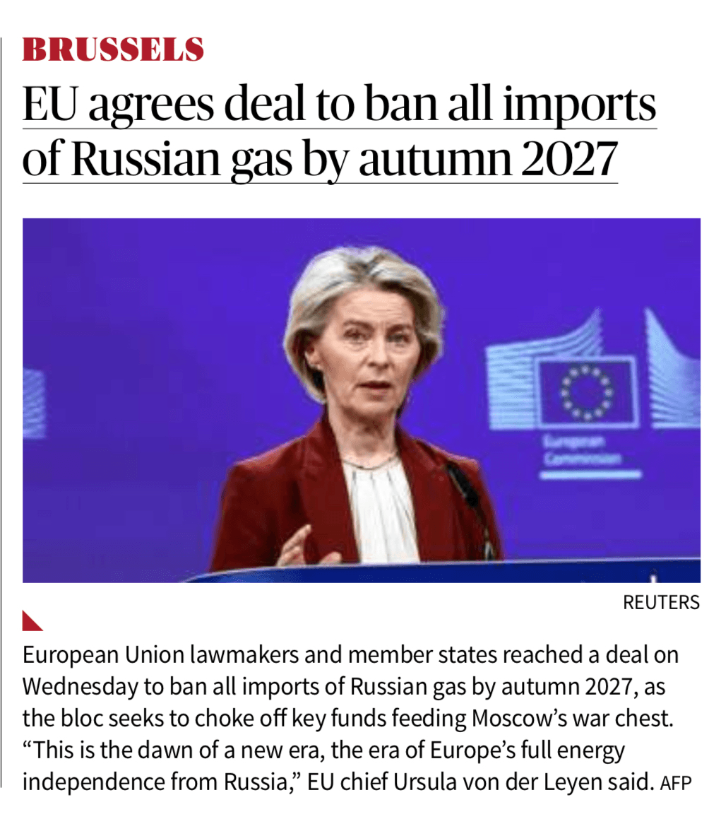 EU To Ban Russian Gas Imports By 2027 | EU Russian Gas Ban UPSC IR ...