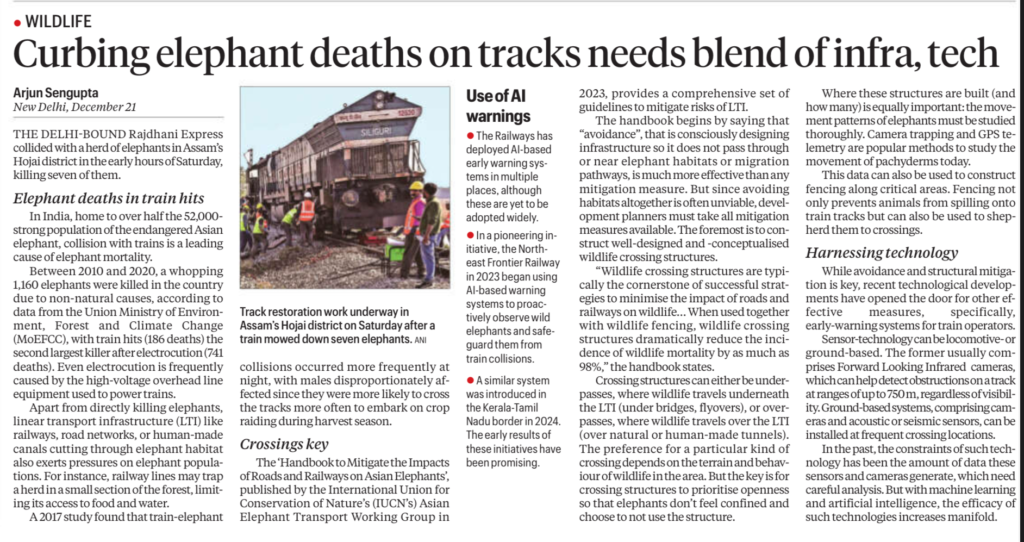 elephant deaths on railway tracks