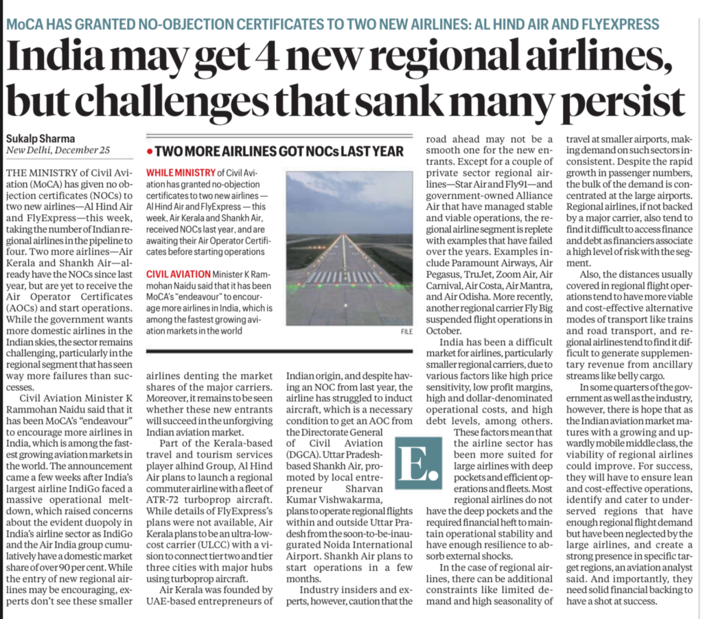 regional airlines in India