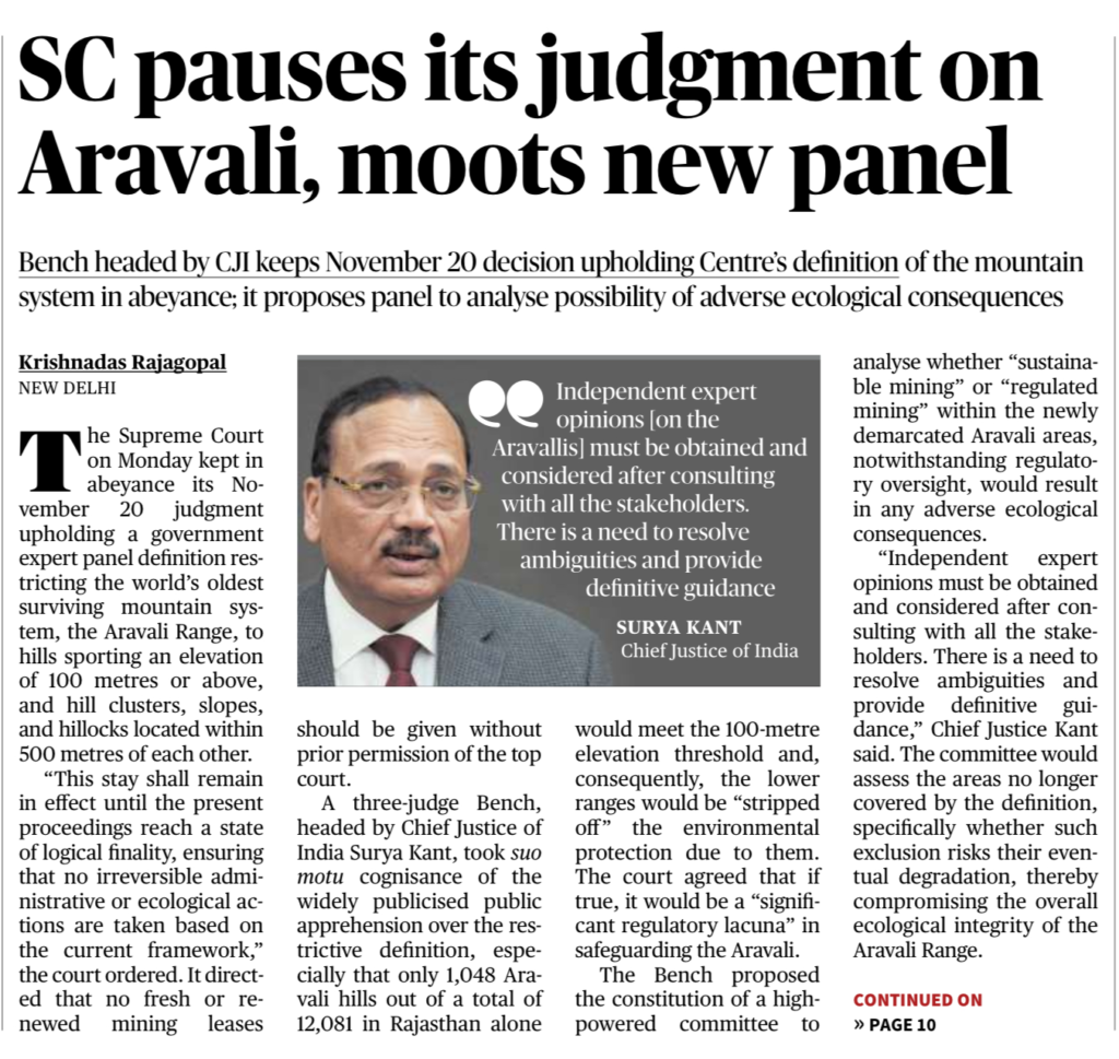 Aravalli Hills conservation