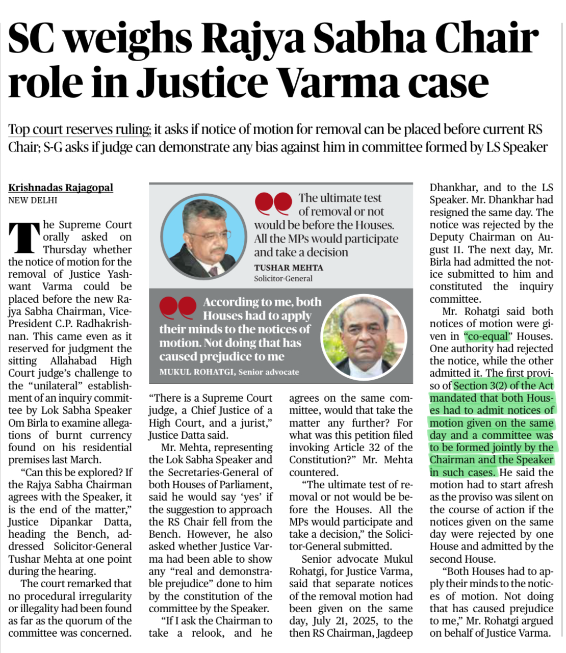 Removal of High Court Judge