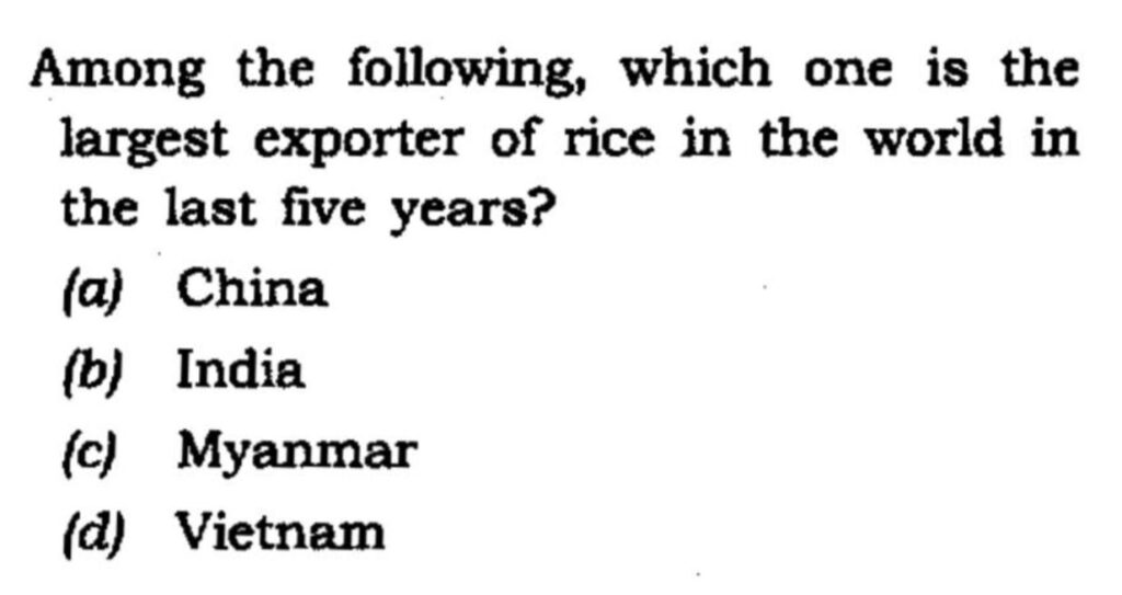 India Rice Water Crisis