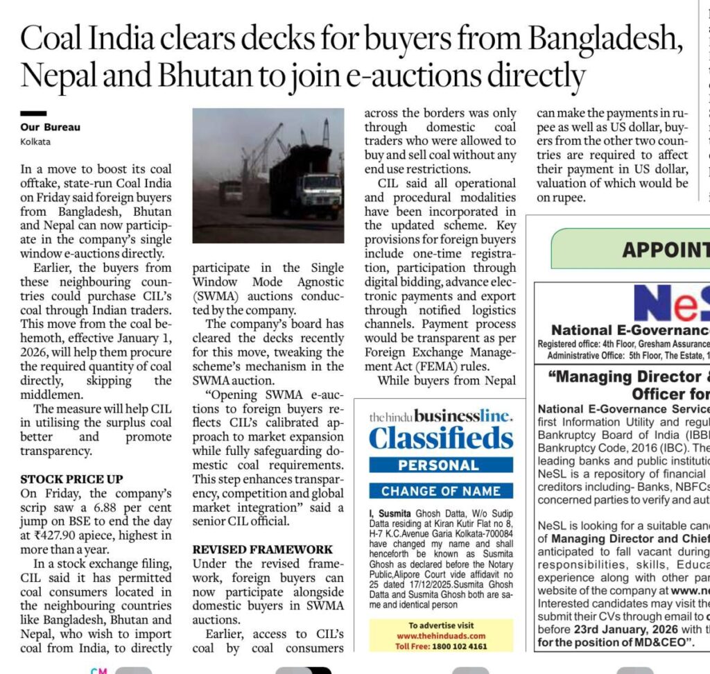 Coal India e-auctions