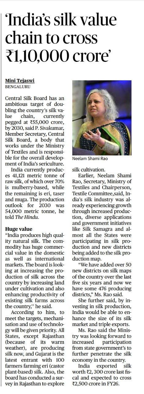 India’s silk value chain