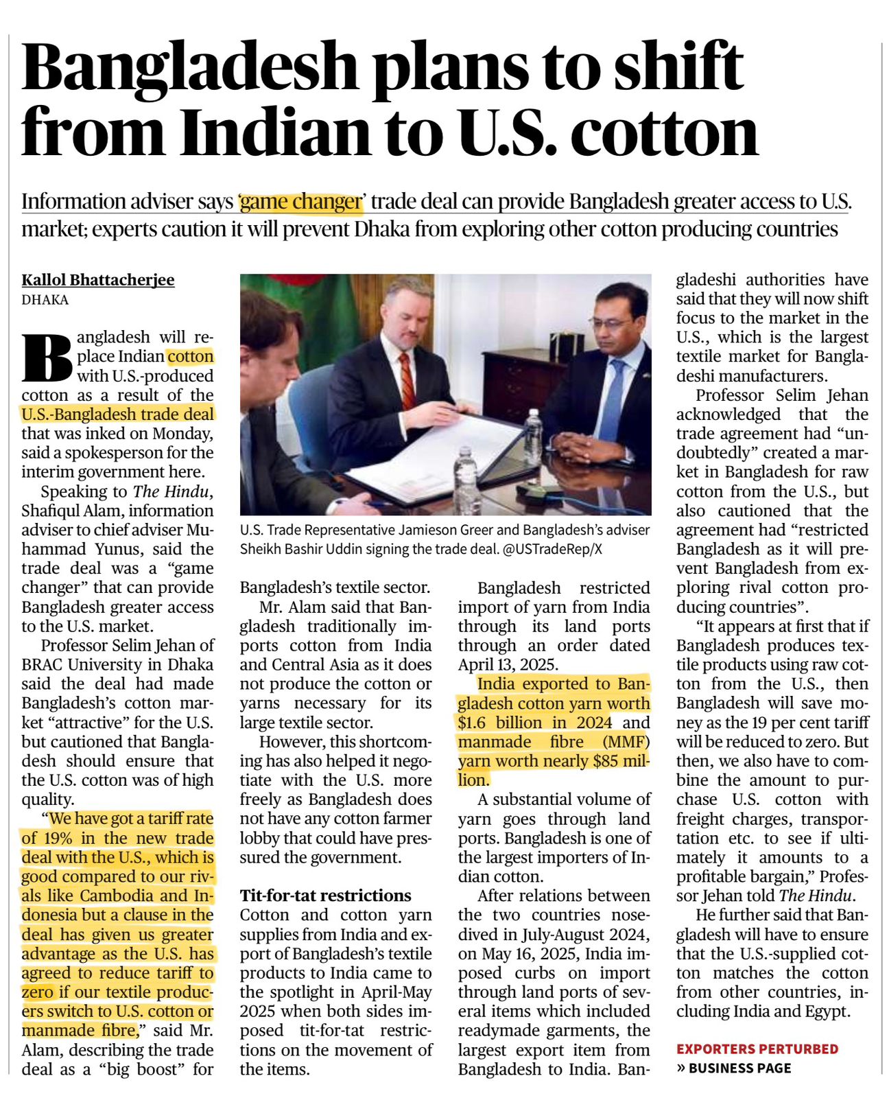 US–Bangladesh Trade Pact