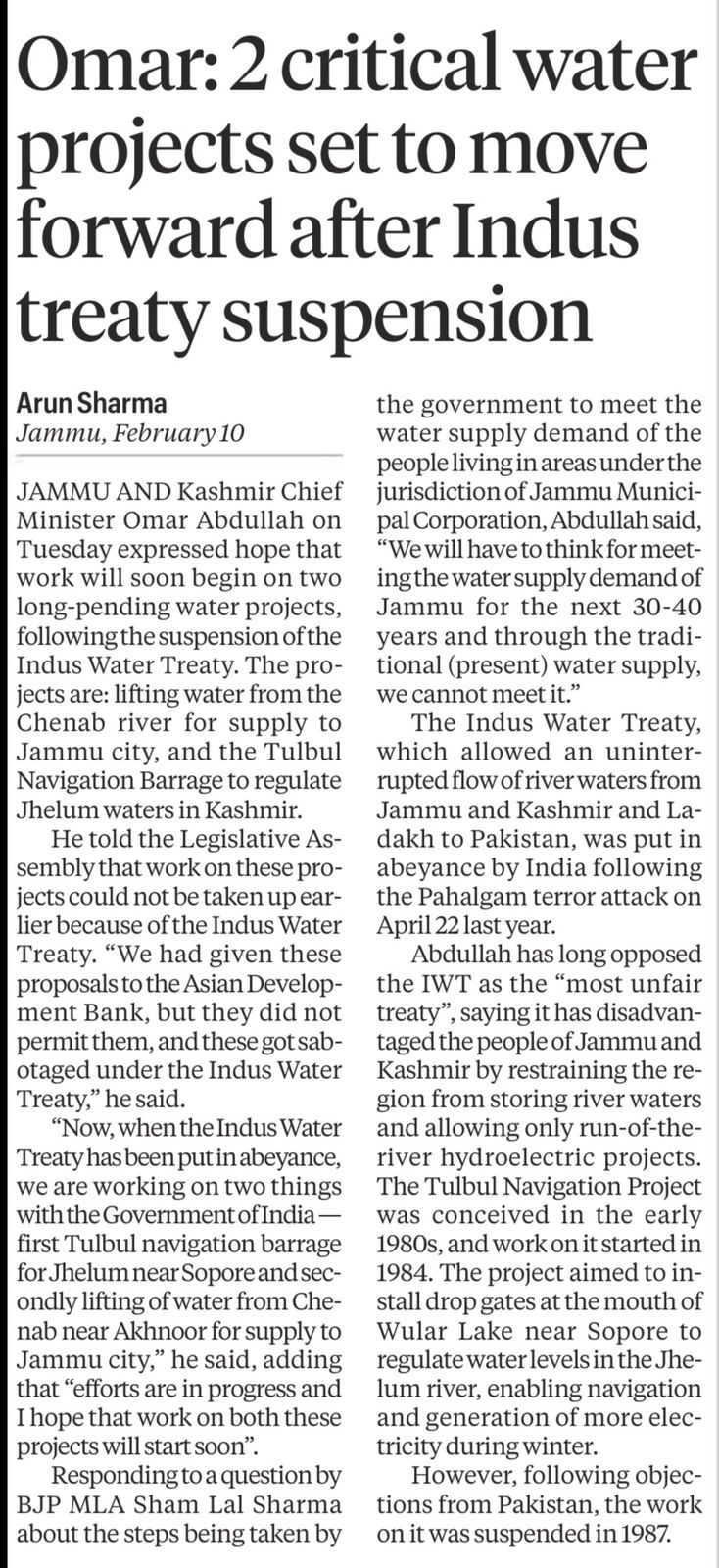 Indus Water Treaty