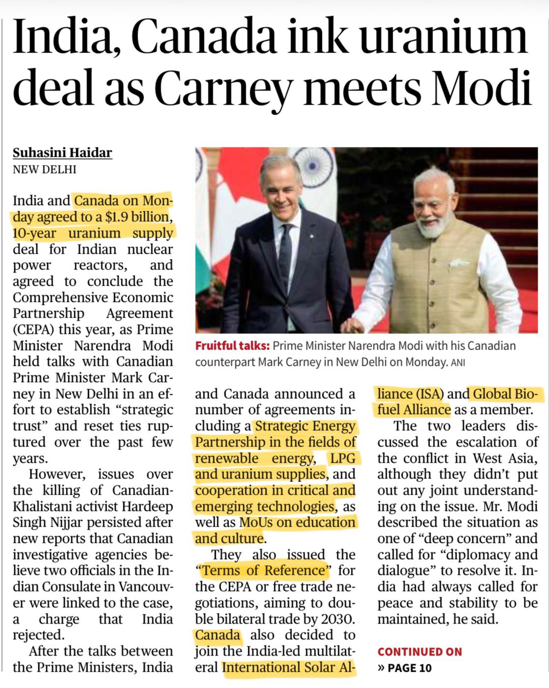 India–Canada Uranium Deal