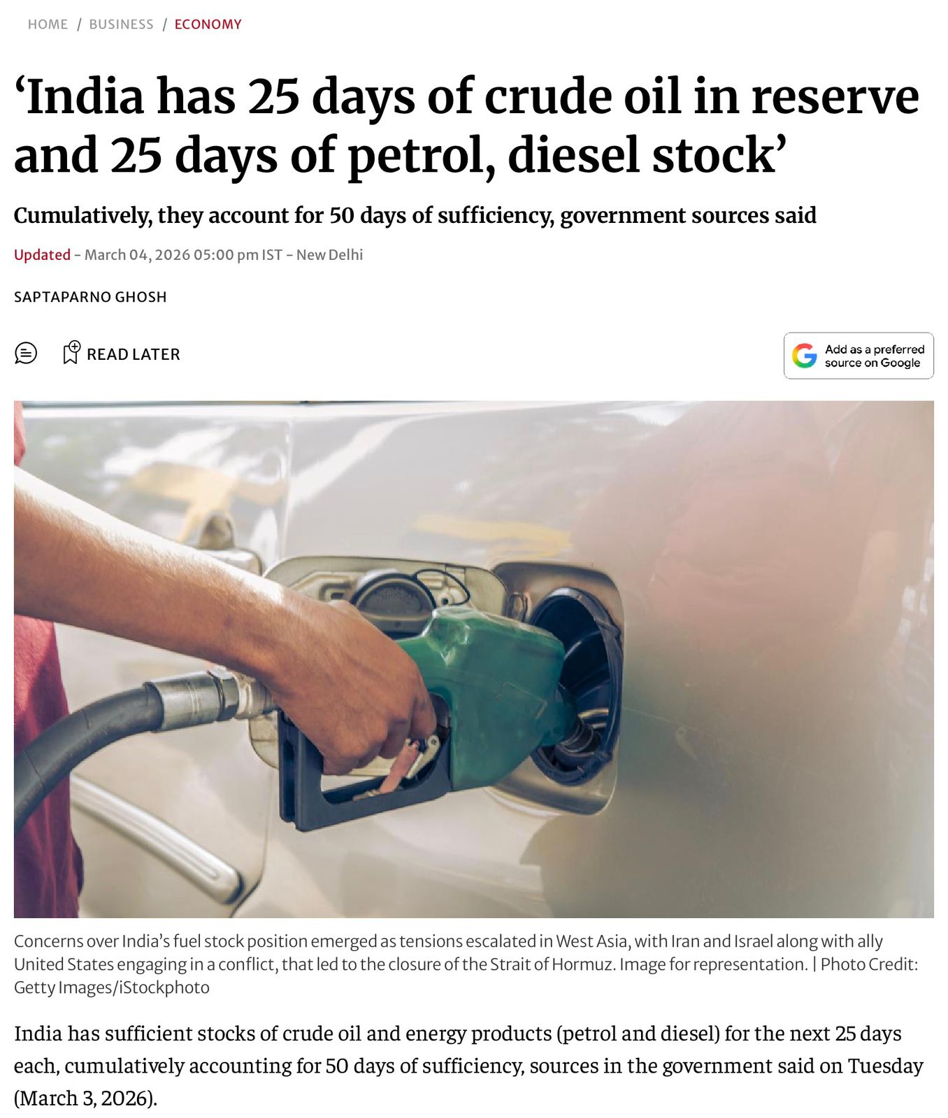 Strategic Petroleum Reserves in India