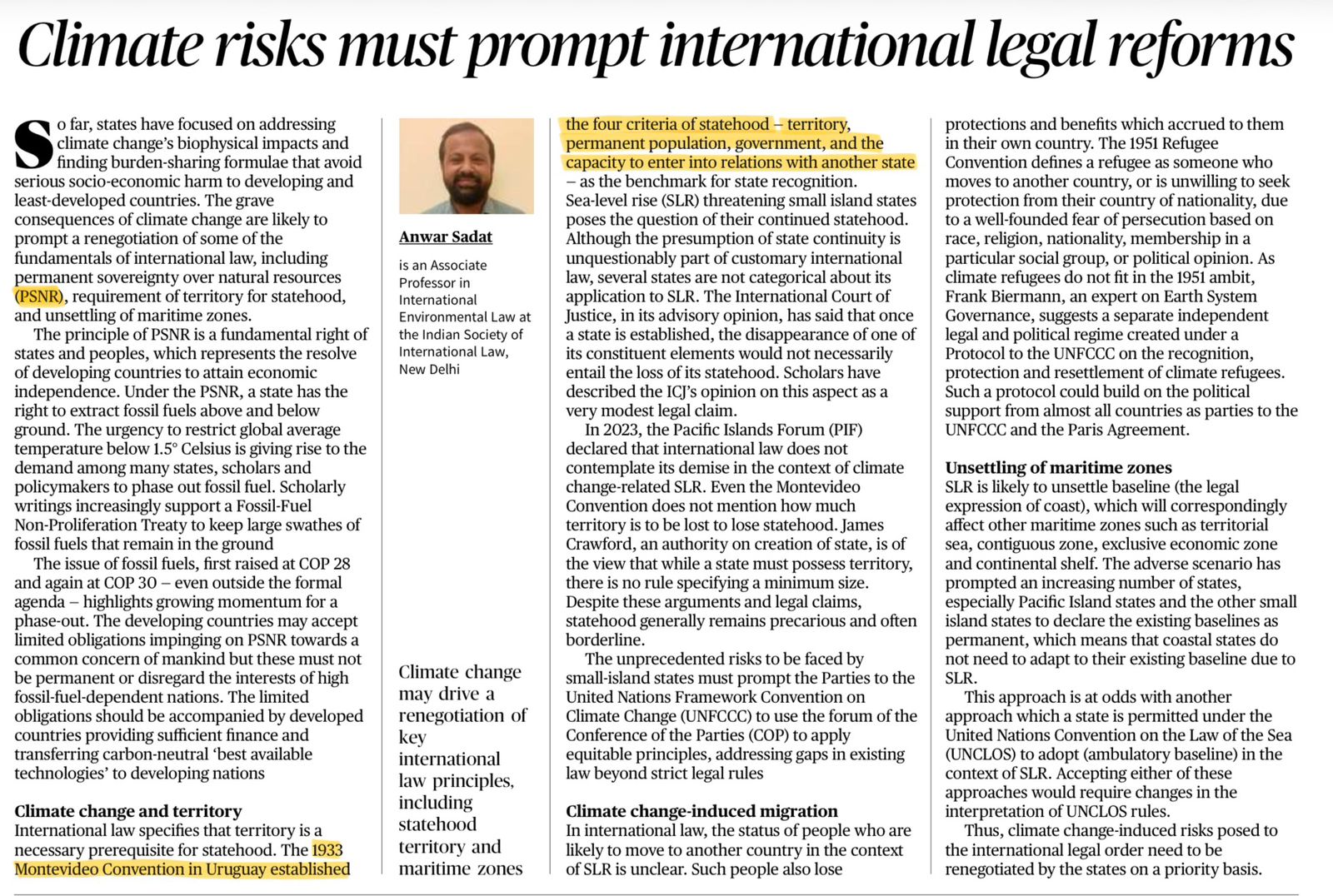 Climate Change International Law