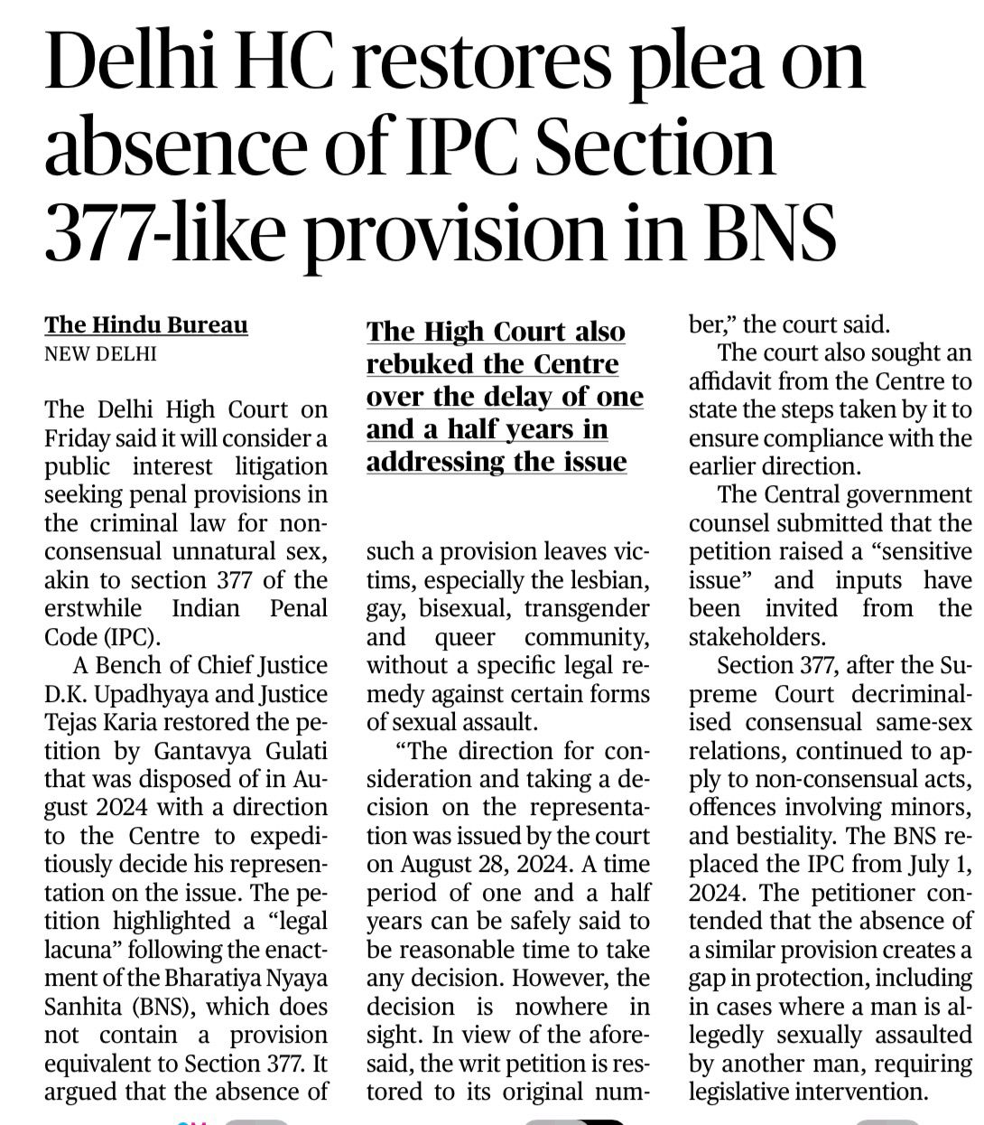Section 377 in BNS