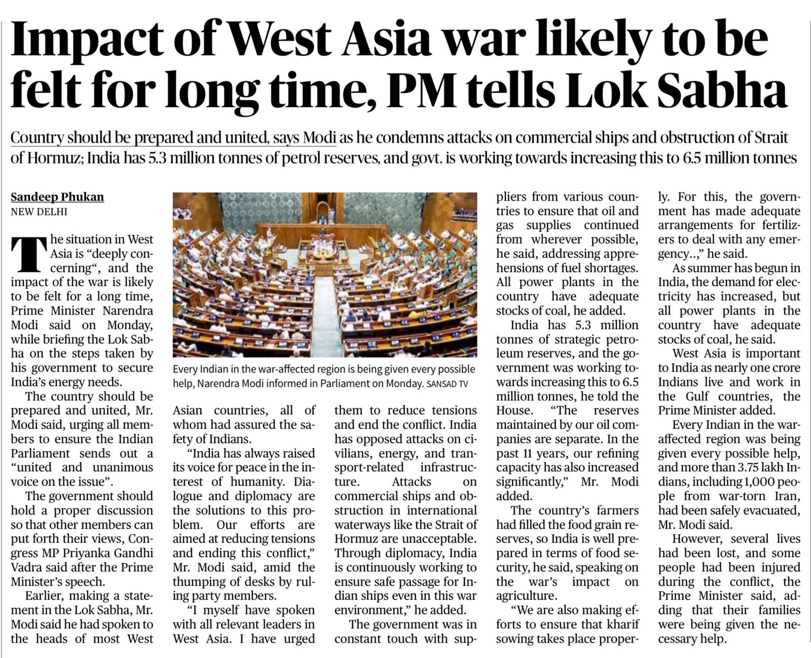 West Asia Conflict Impact