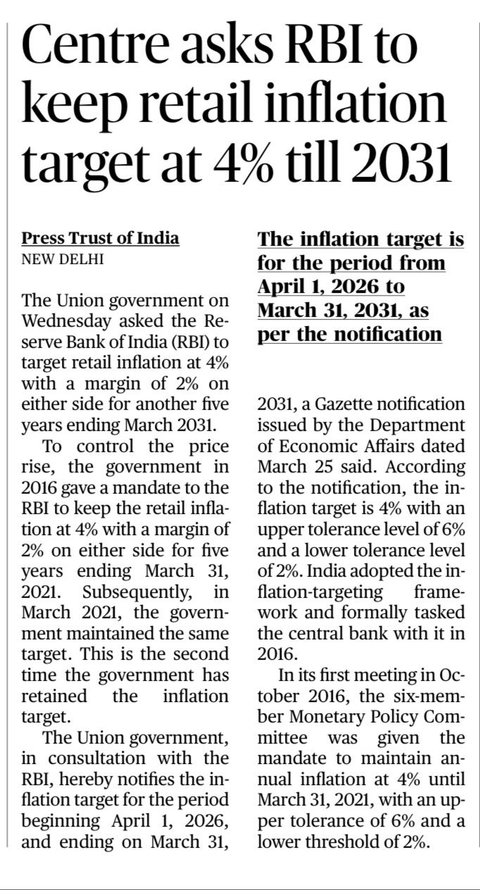 Retail Inflation Target