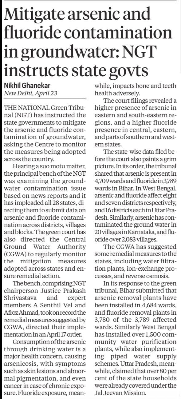 Groundwater contamination India