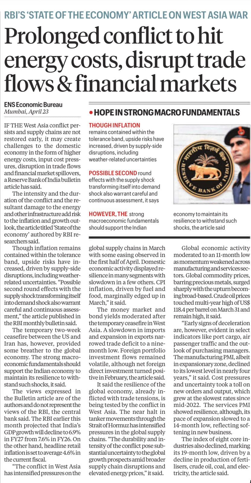 West Asia conflict impact