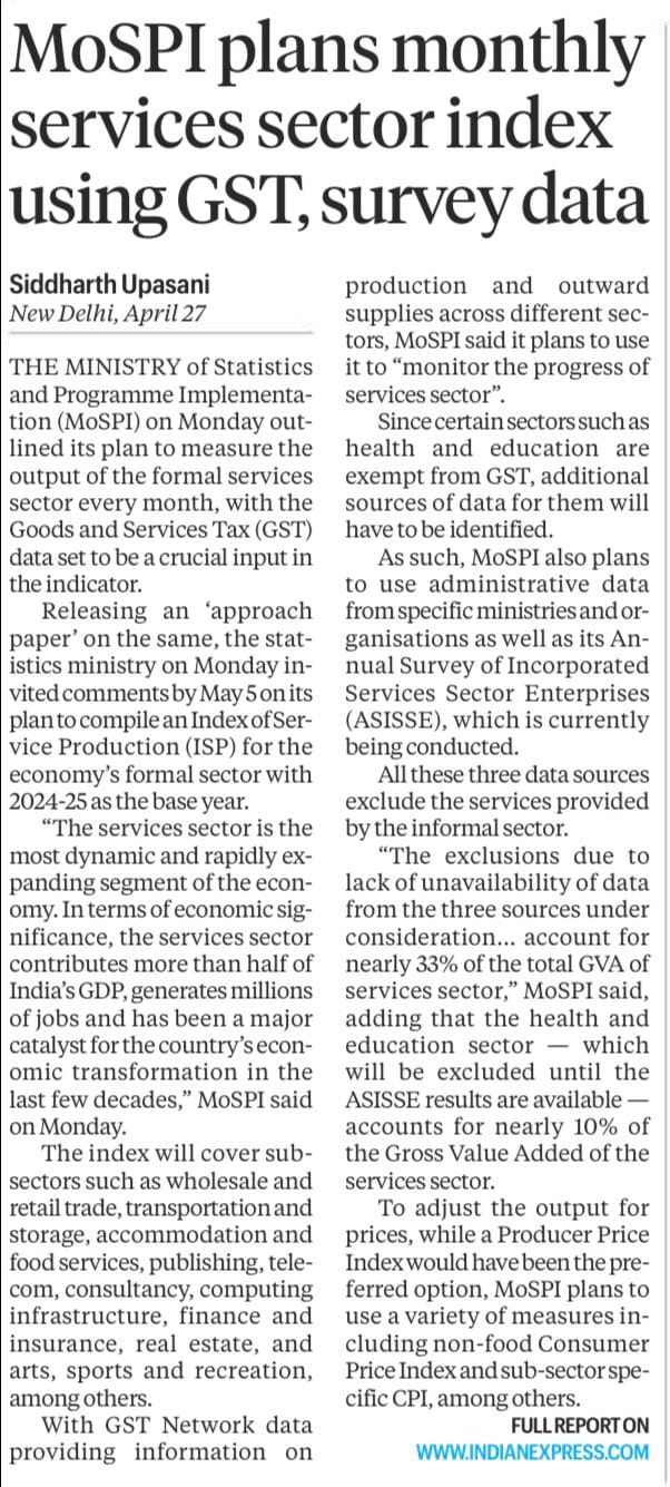 Index of Service Production