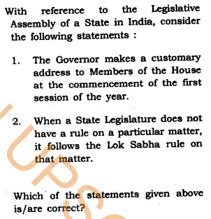 UPSC GS1 Question Paper 2019