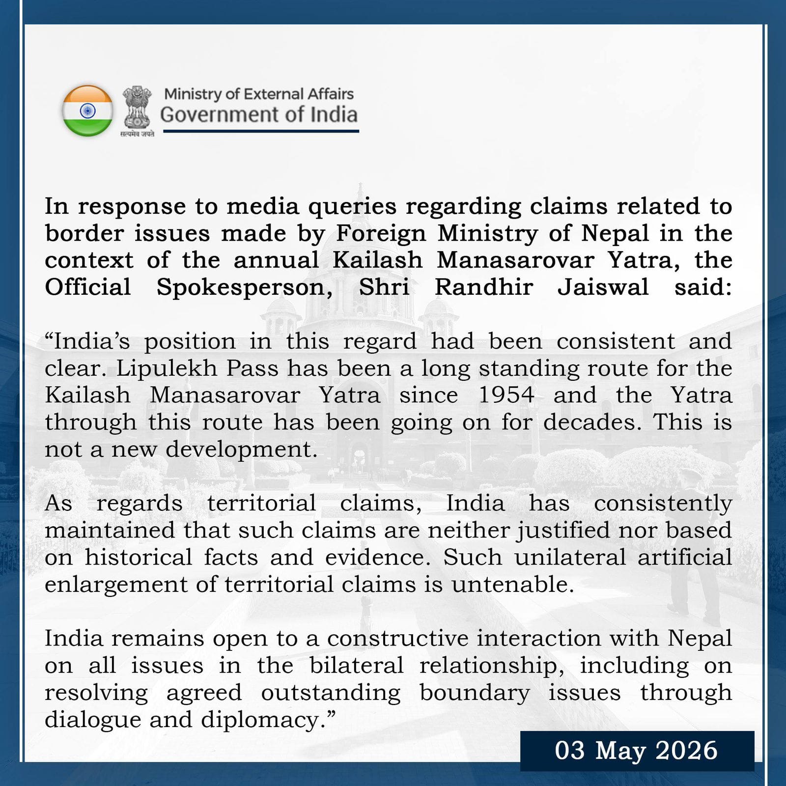 Lipulekh Pass dispute