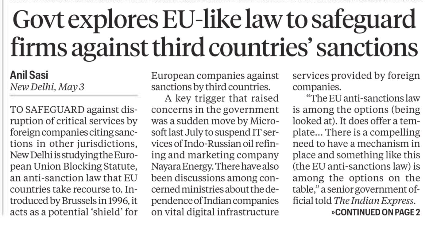Anti-sanctions law India