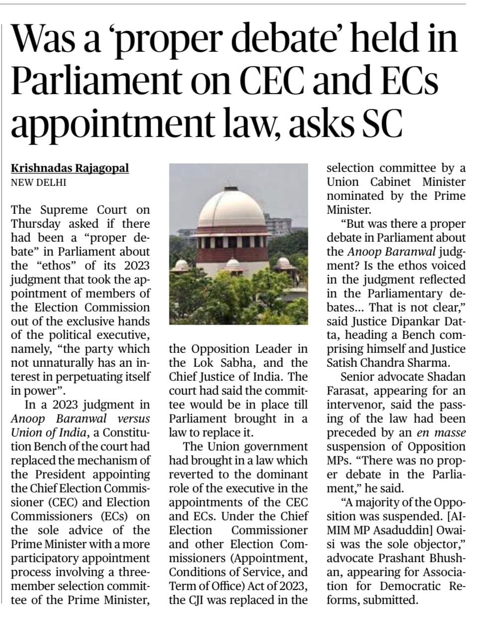 CEC Appointment Act 2023