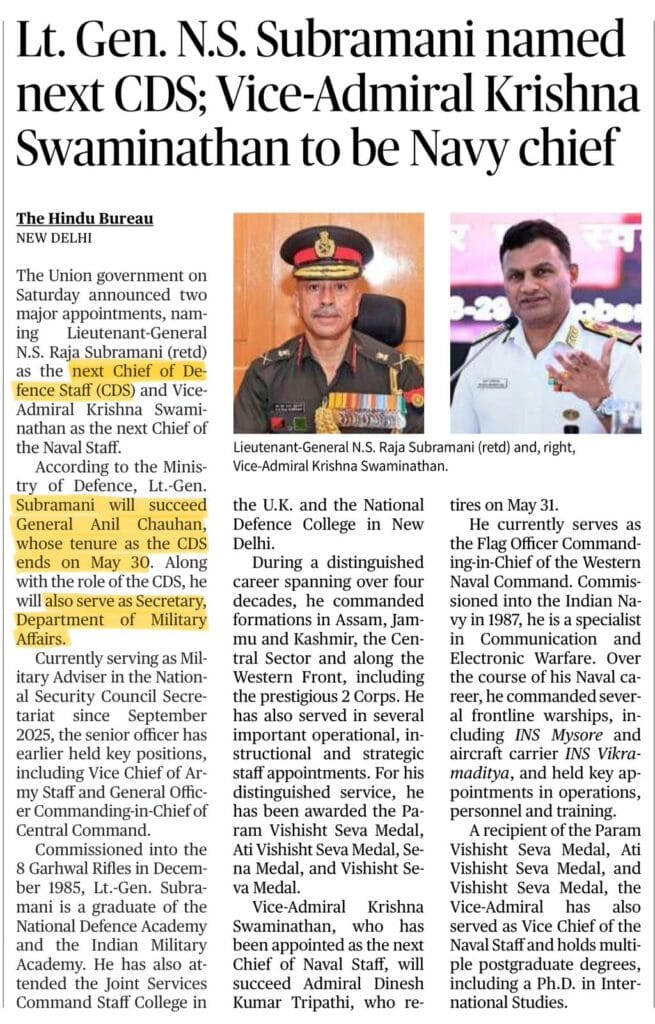 Chief of Defence Staff