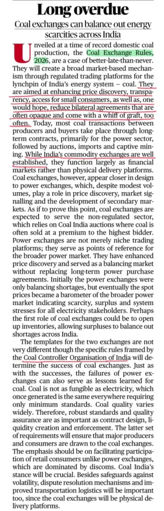 Coal Exchanges in India