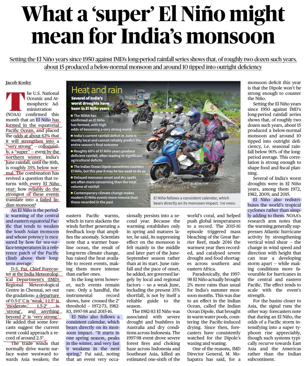 Super El Niño Impact India