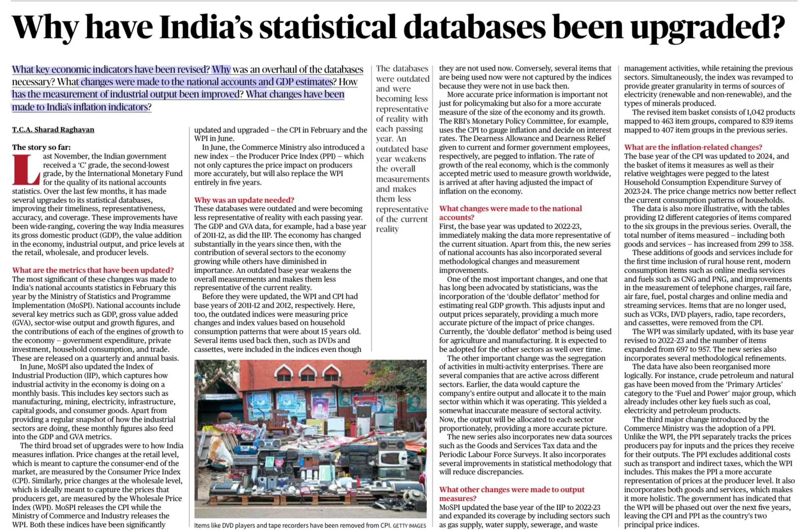 India Statistical Databases Upgrade