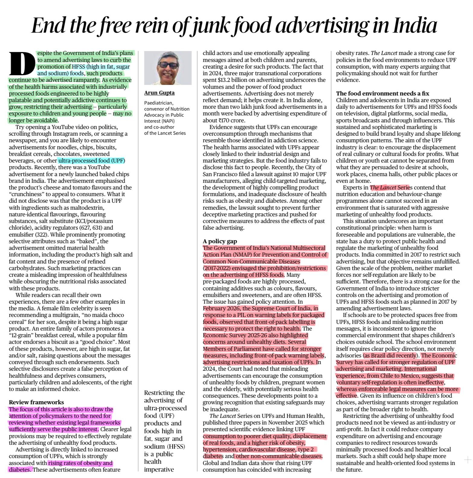 Junk Food Advertising Regulations India