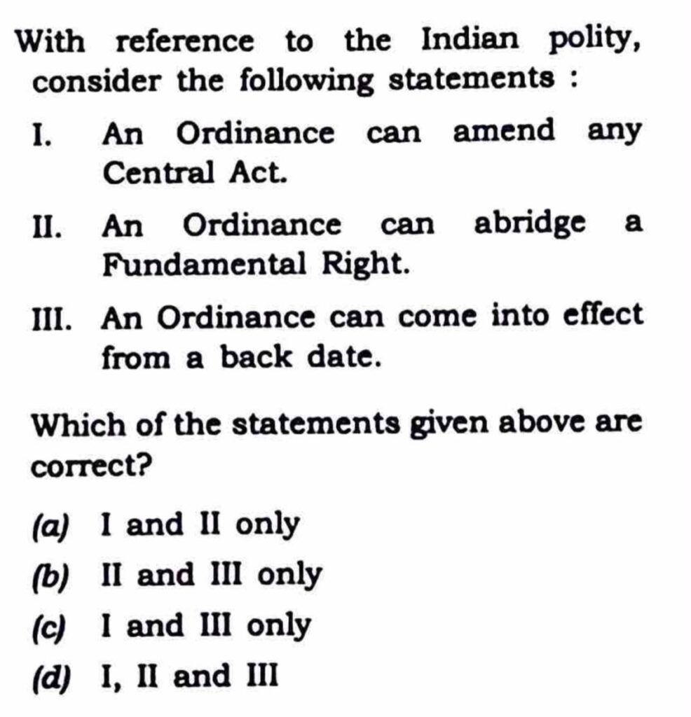 Ordinance Making Power