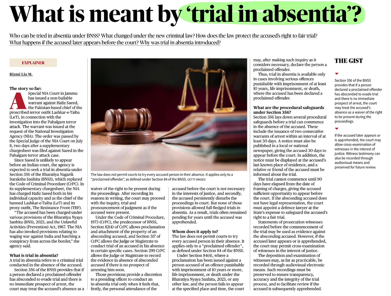 Trial in absentia explained