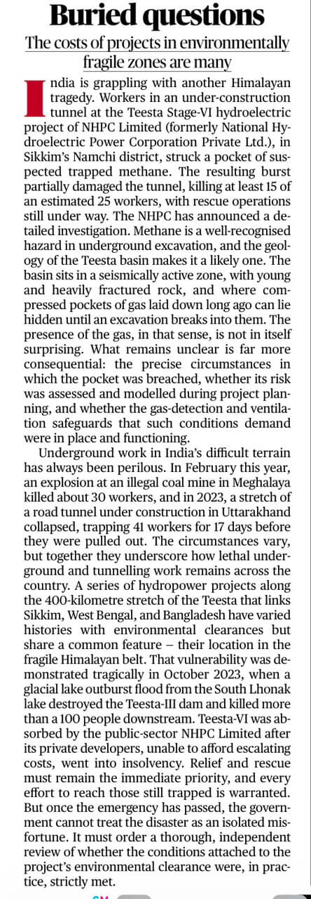 Teesta Stage VI tunnel accident