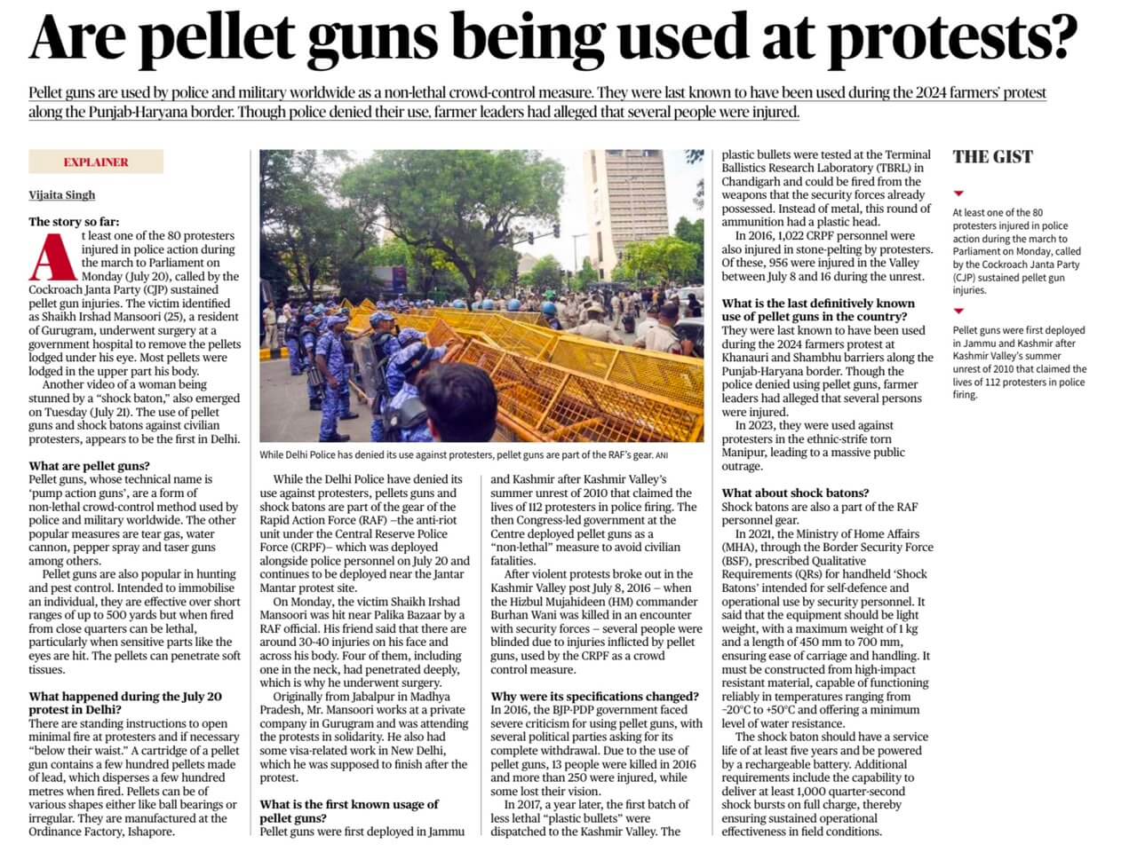 Pellet guns in India