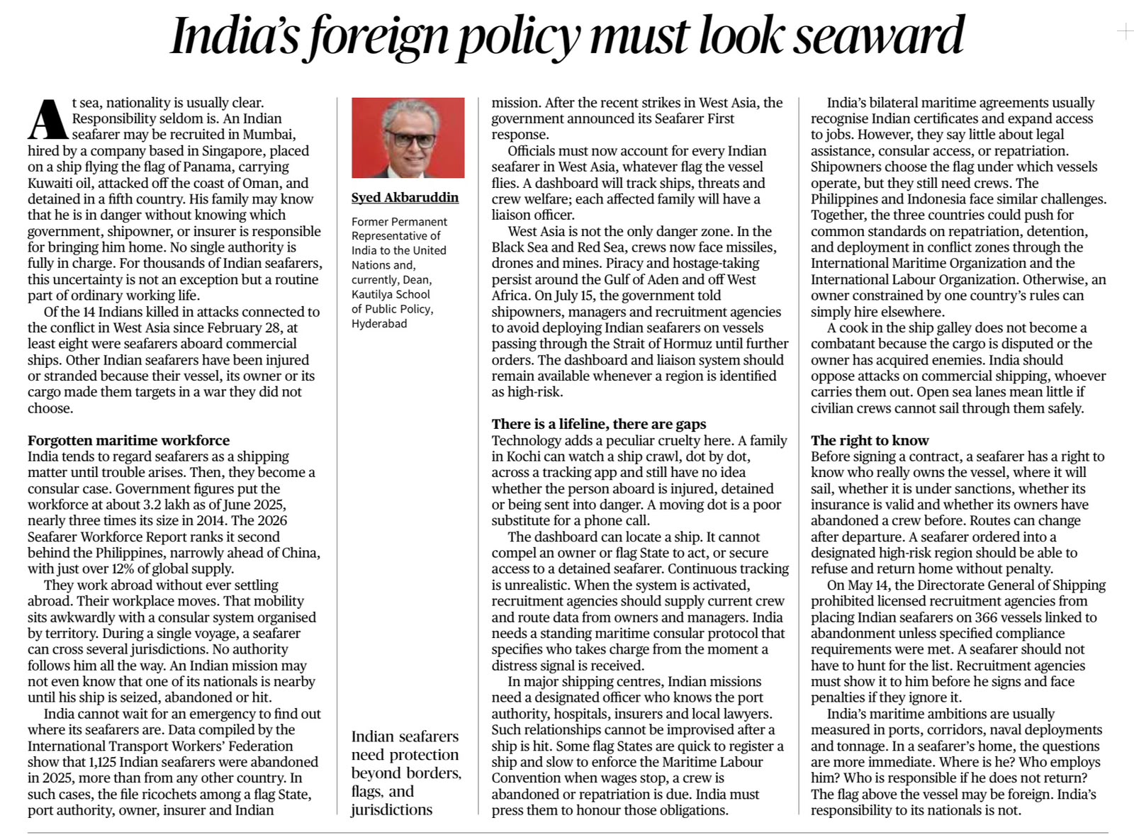 India Seaward Foreign Policy