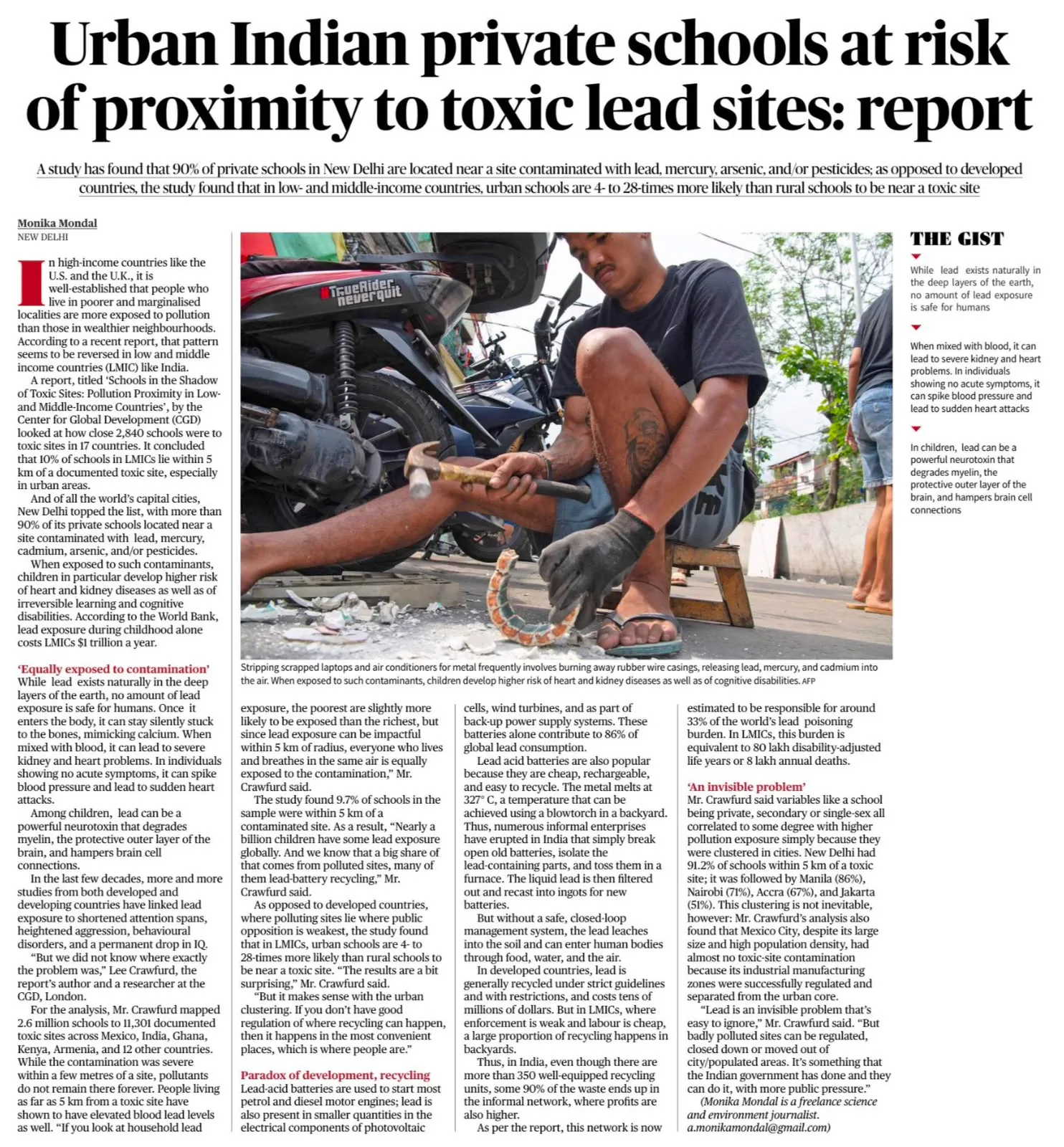 Urban Indian schools lead pollution