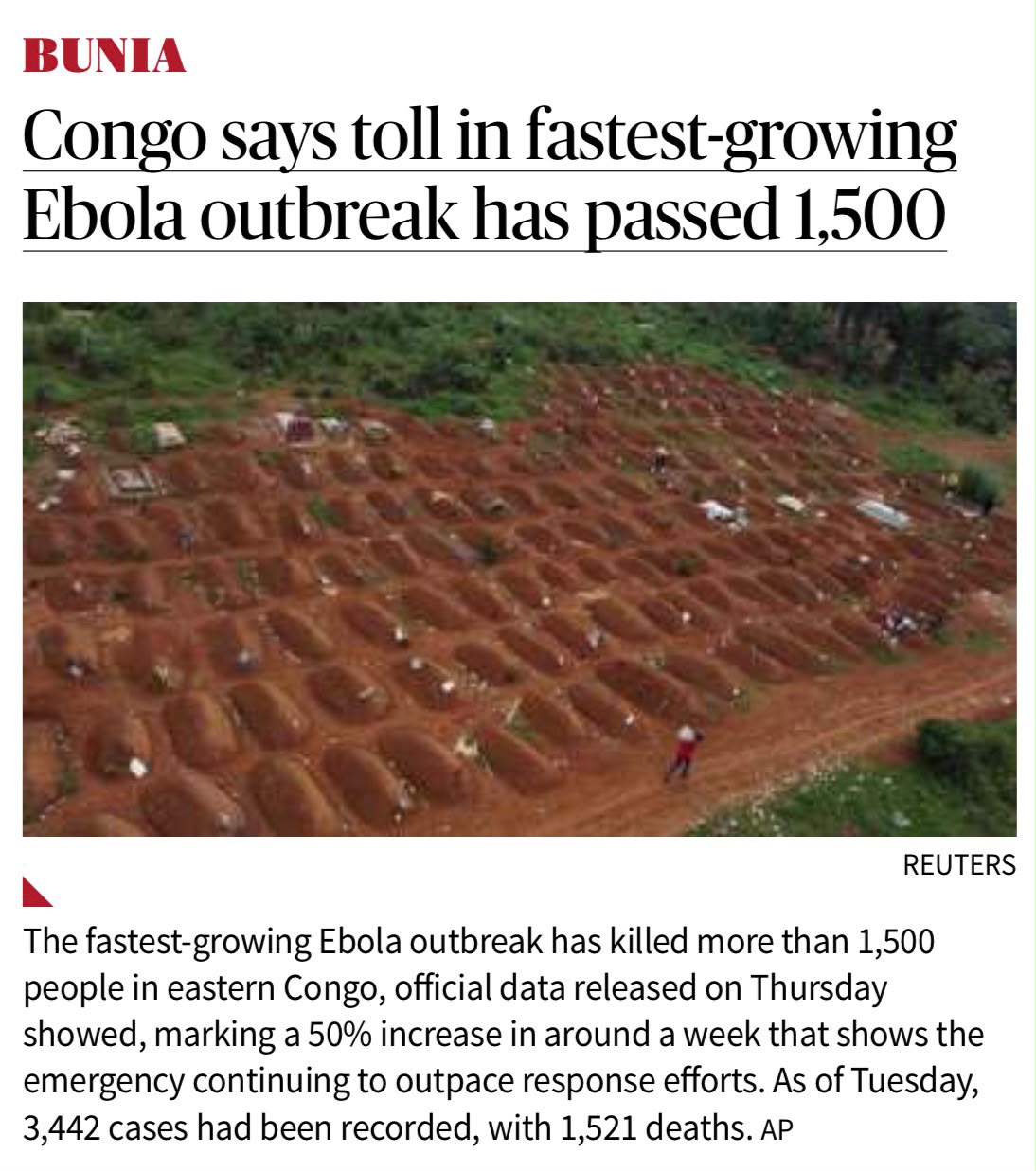 Ebola Outbreak in Congo