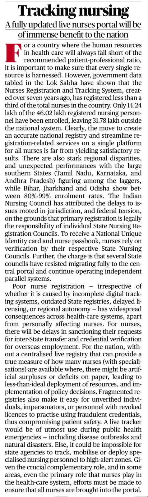 Nursing Registration Tracking System