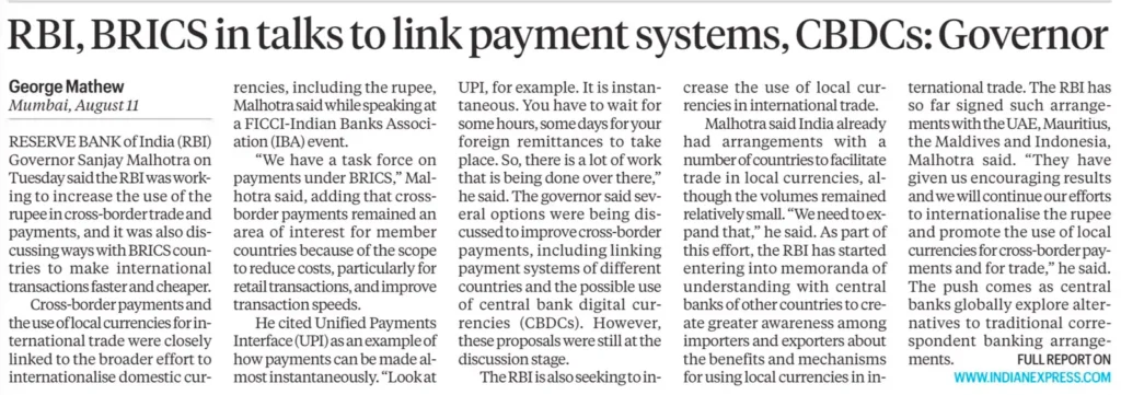 BRICS payment systems link