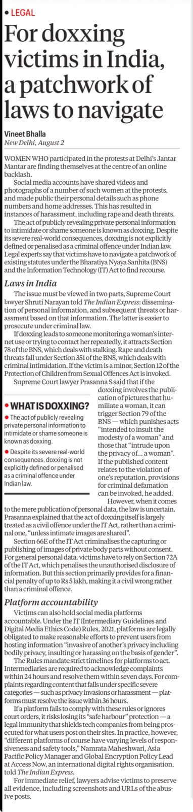 Doxxing online privacy threats