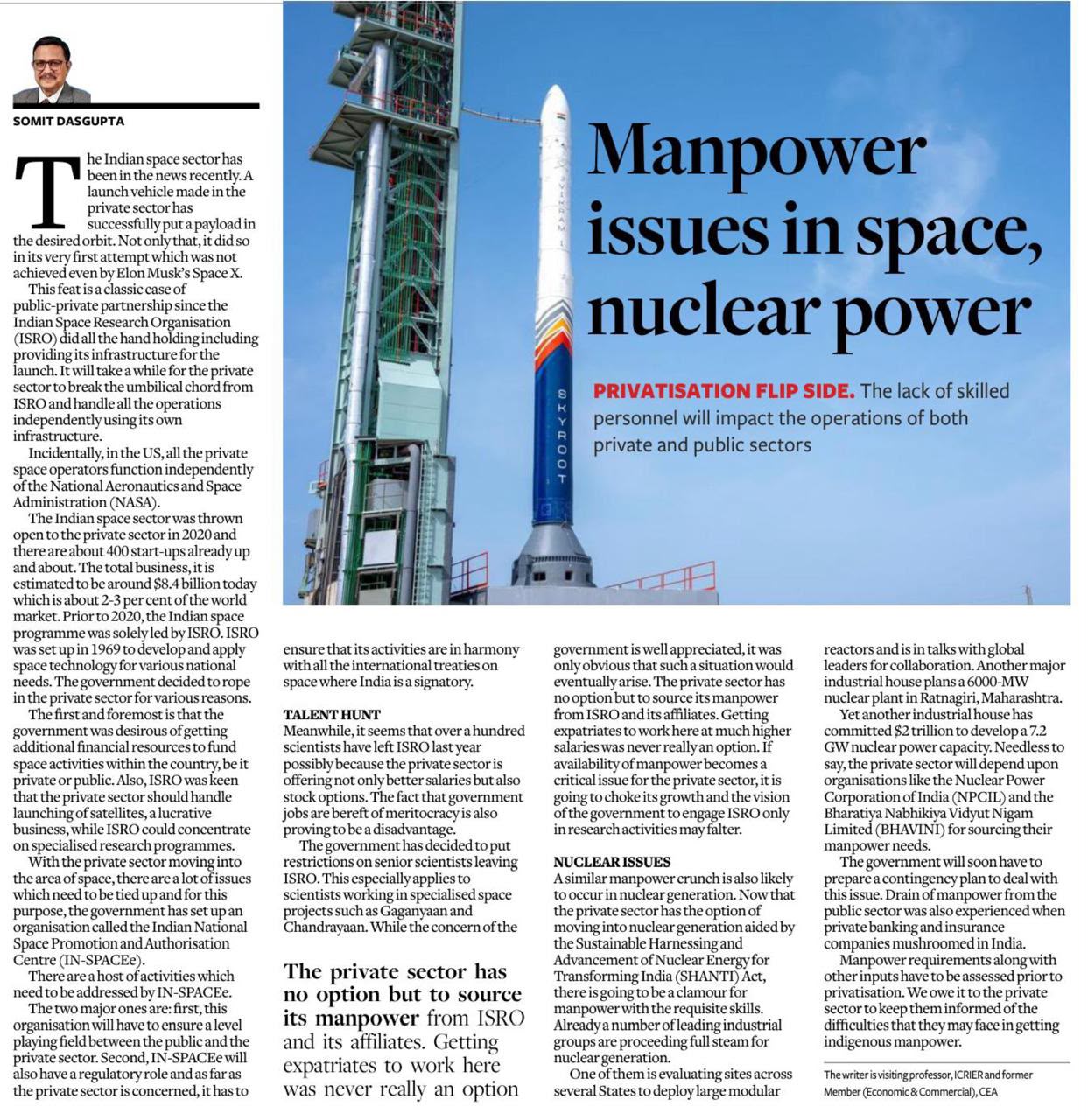 Space and Nuclear Manpower Challenges