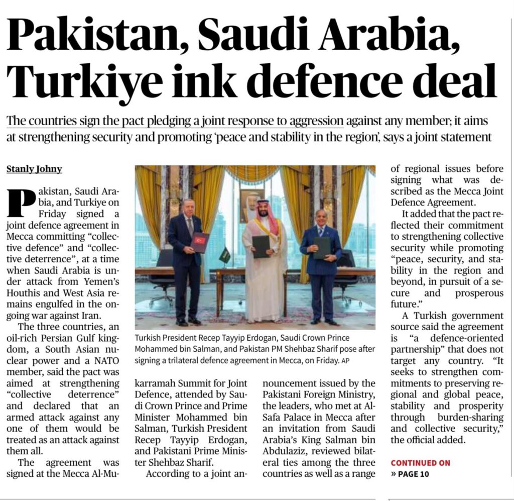 Saudi Pakistan Turkey defence deal