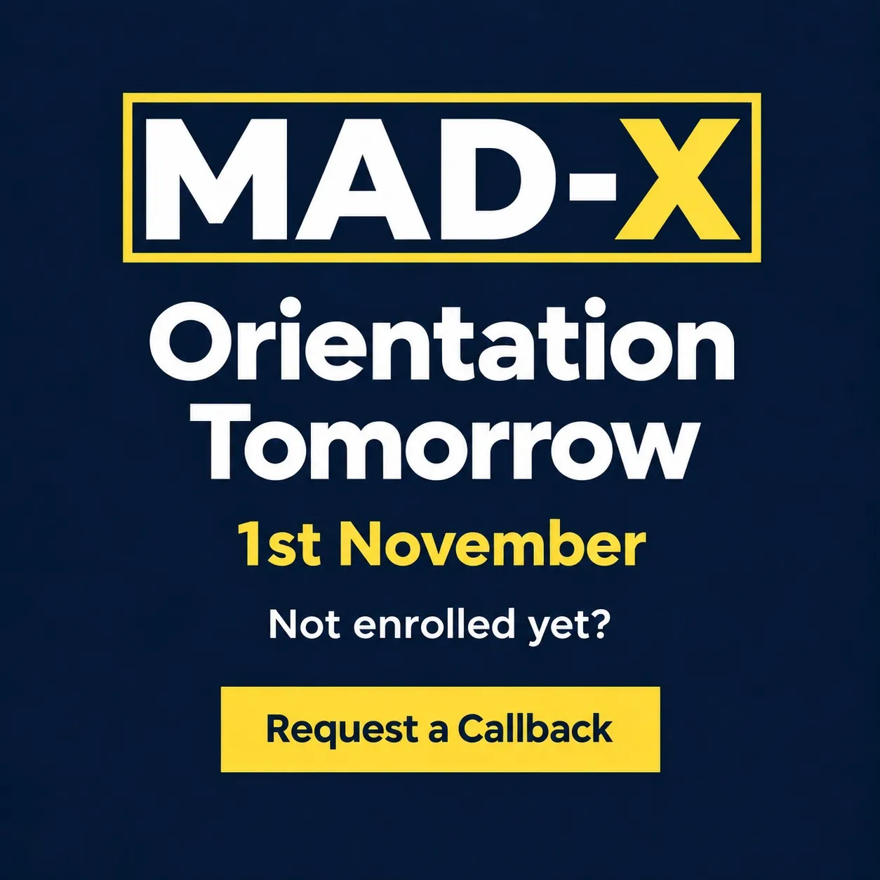MAD-X Call Back