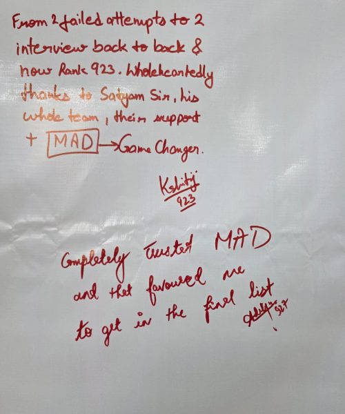 KSHITIJ SINGH  AIR 923, UPSC CSE 2025