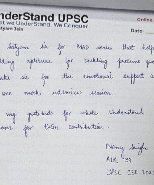Nancy Singh AIR 34, UPSC CSE 2025